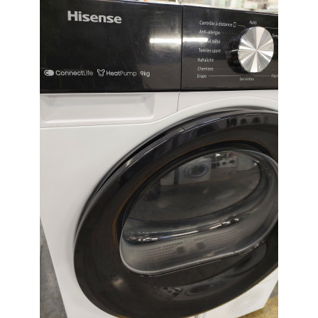 Sèche Linge 9 KG POMPE A CHALEUR HISENSE  DH3S902BW3